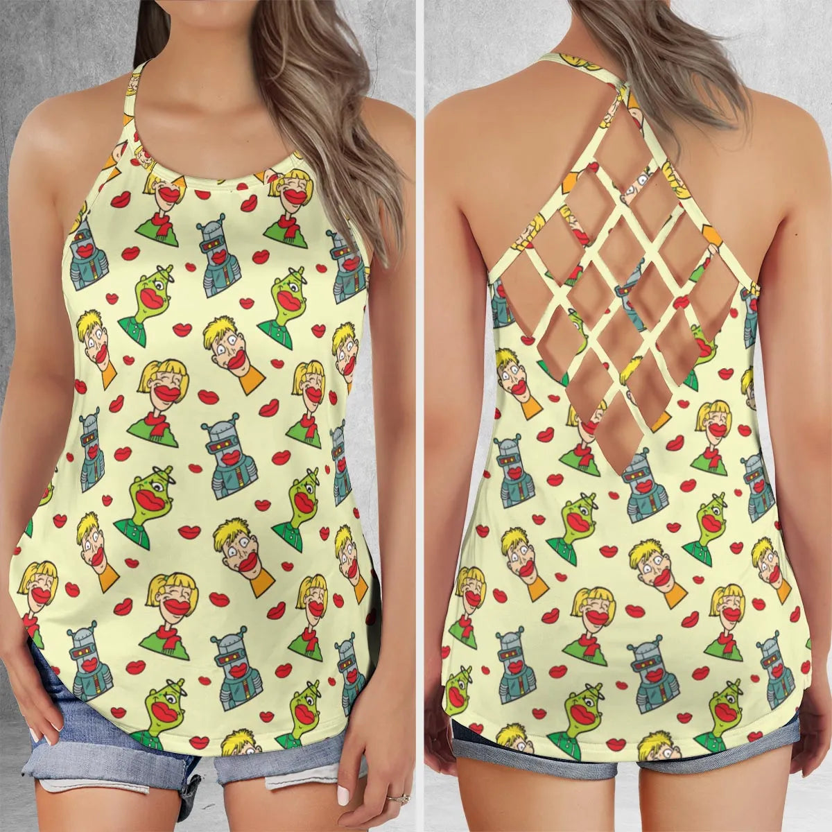 Criss Cross Tank Top - 3X6L28YD