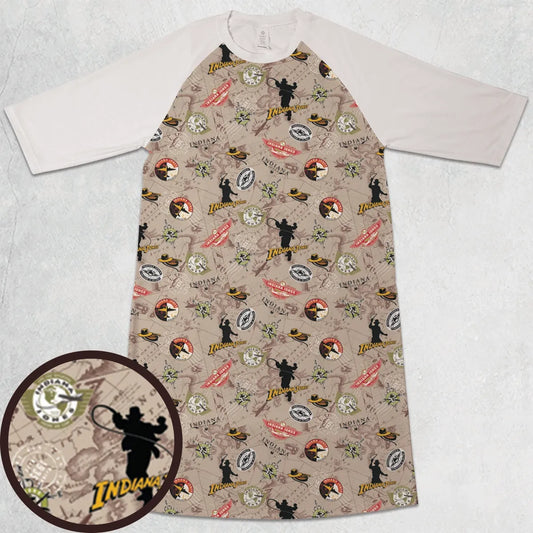 3/4 Sleeve Raglan Dress - 5DGV4JPB