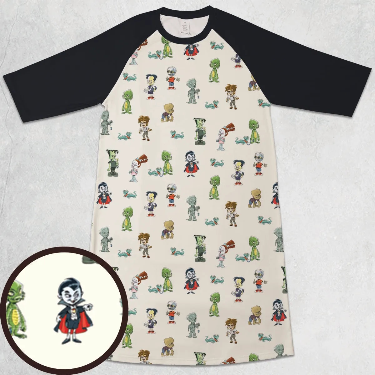 3/4 Sleeve Raglan Dress - KJNDMNPD