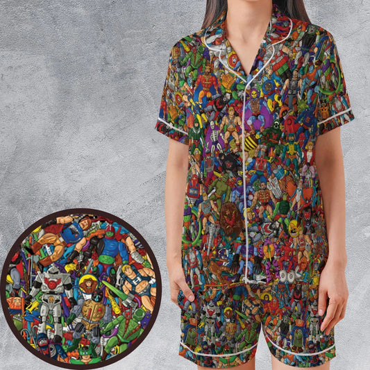 Satin Short-Sleeve Pajamas Set - V865LZYP