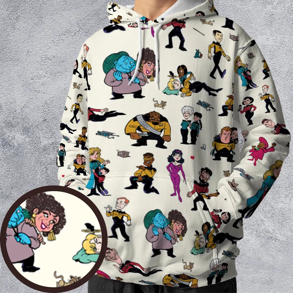 All-over Print Hoodie - 8PB4RJF9
