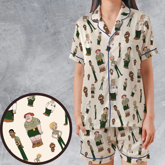 Satin Short-Sleeve Pajamas Set - 7D2QQW2A