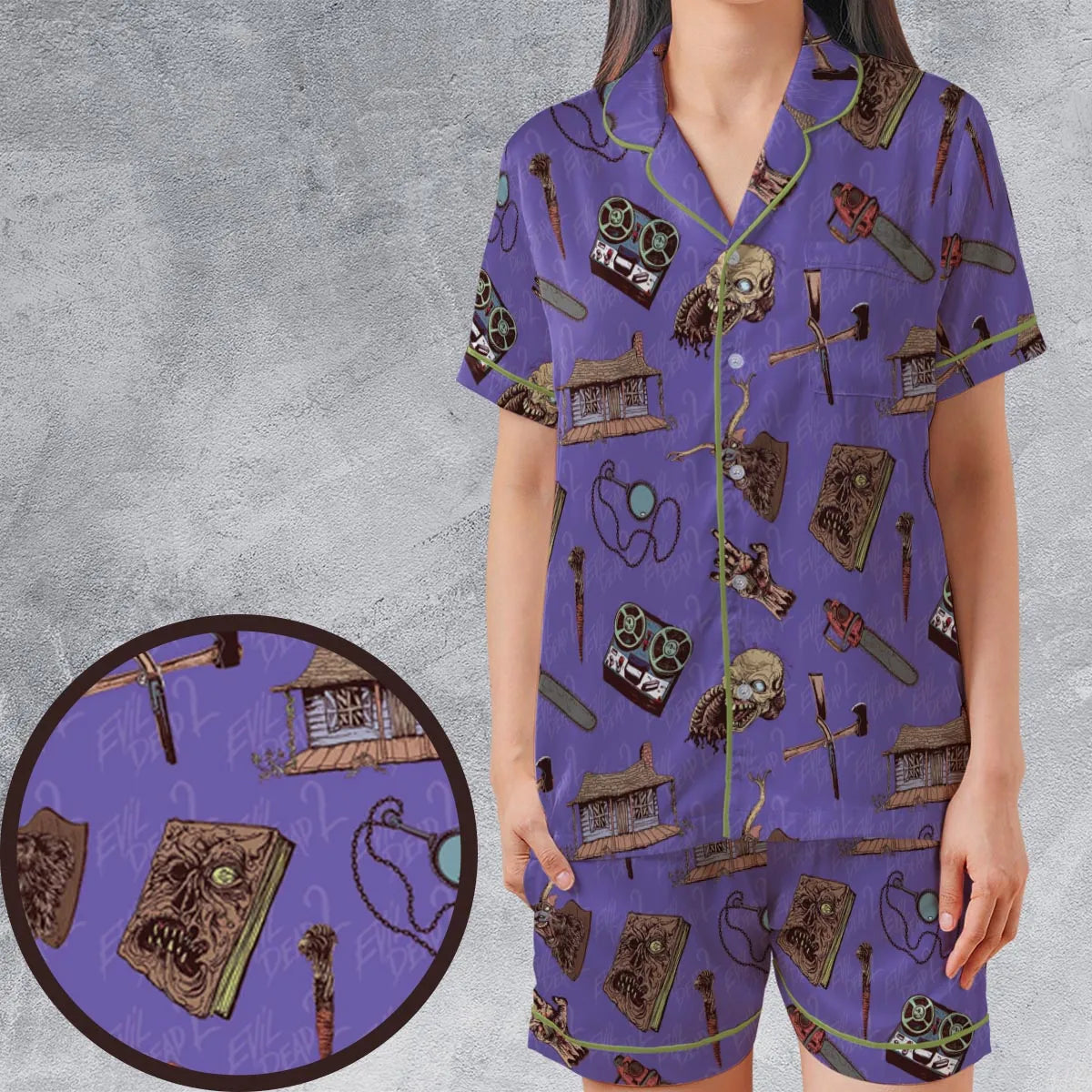 Satin Short-Sleeve Pajamas Set - 5J5G4NTU