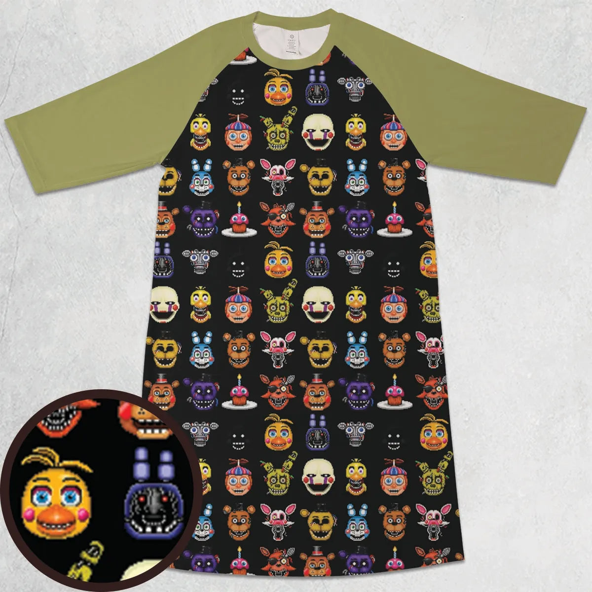 3/4 Sleeve Raglan Dress - 85Y7FL2D