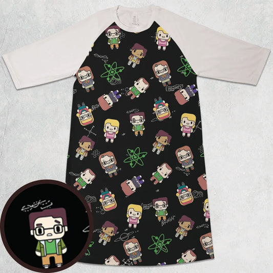 3/4 Sleeve Raglan Dress - 2BAG3K54