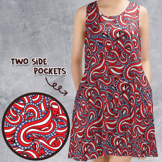Patriotic American Flag Red White and Blue Stars -  - 1