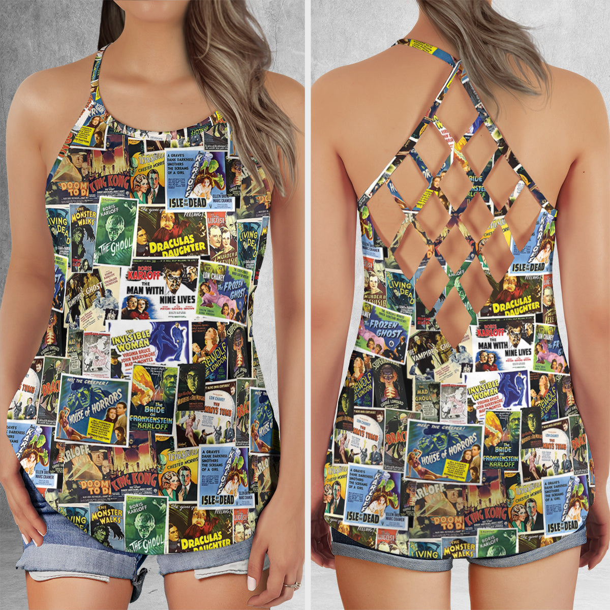 Criss Cross Tank Top - D6X384CU