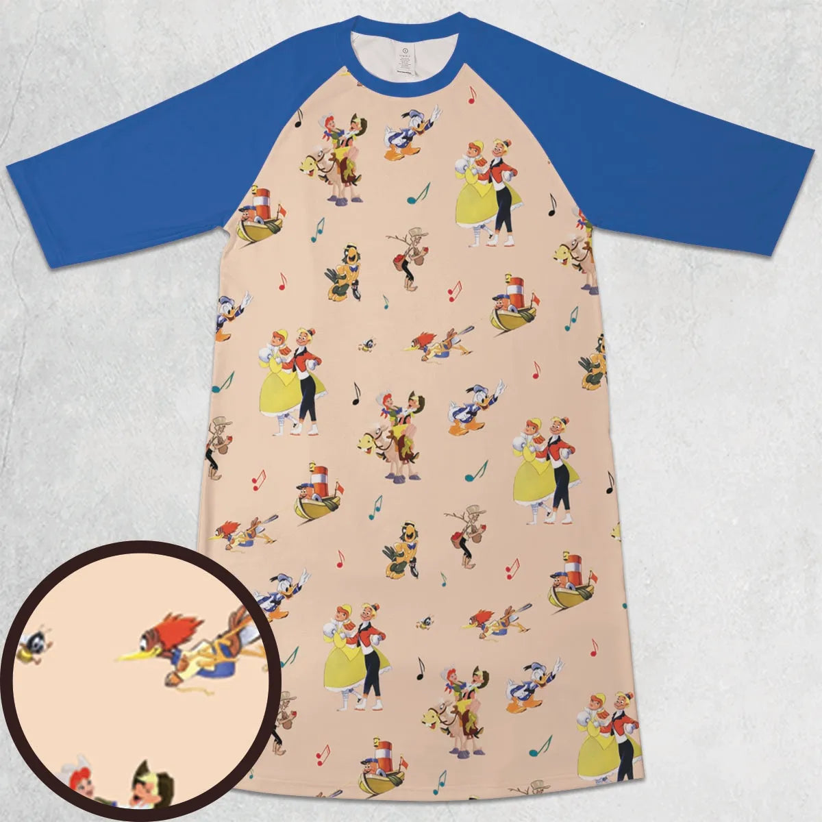 3/4 Sleeve Raglan Dress - DVTDXESD