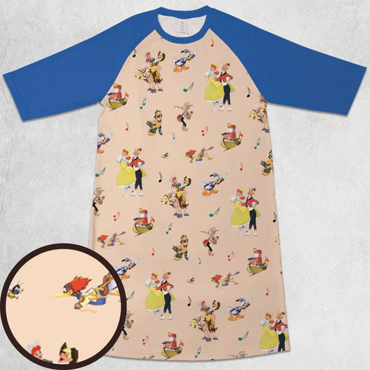 3/4 Sleeve Raglan Dress - DVTDXESD