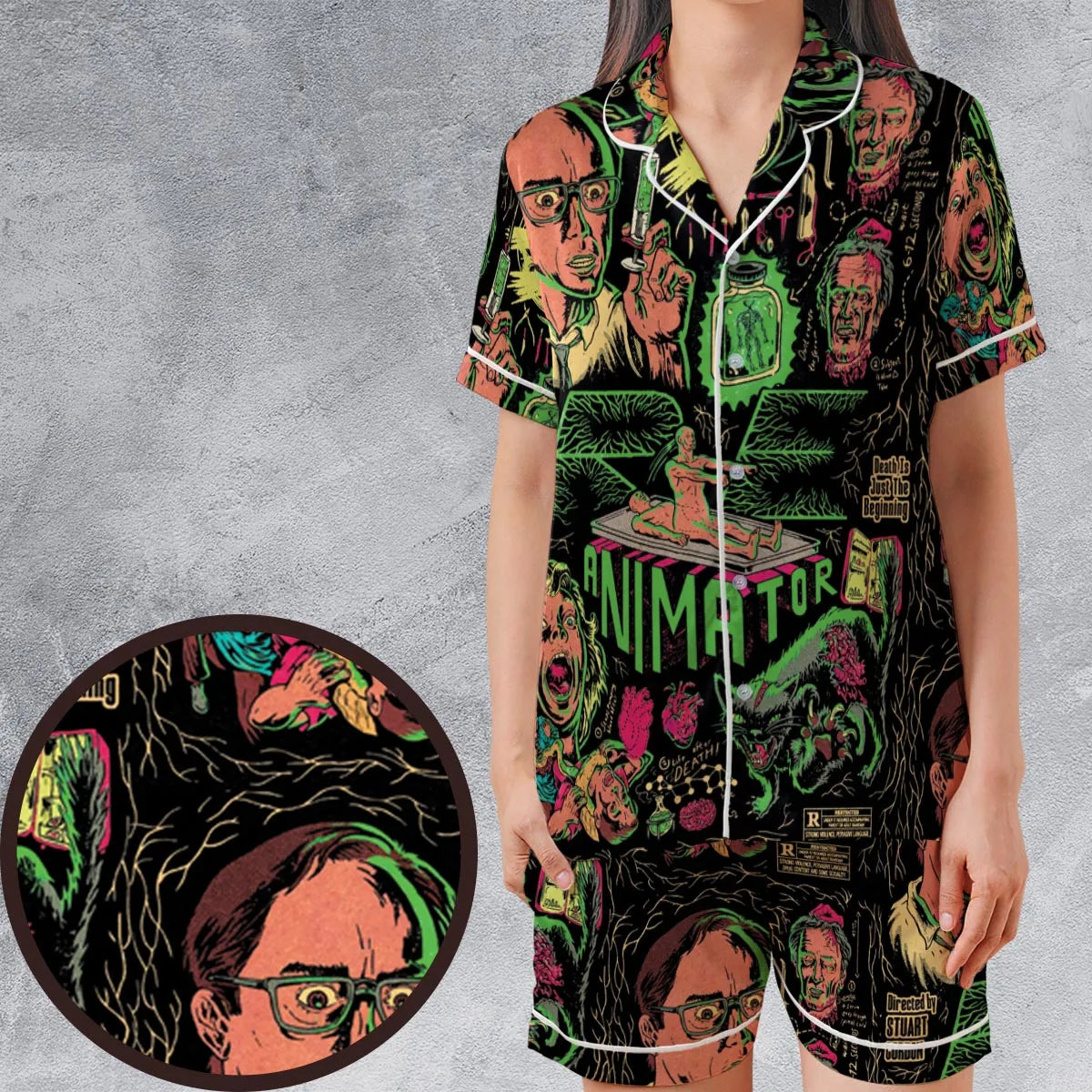 Satin Short-Sleeve Pajamas Set - HM5YP6Q8
