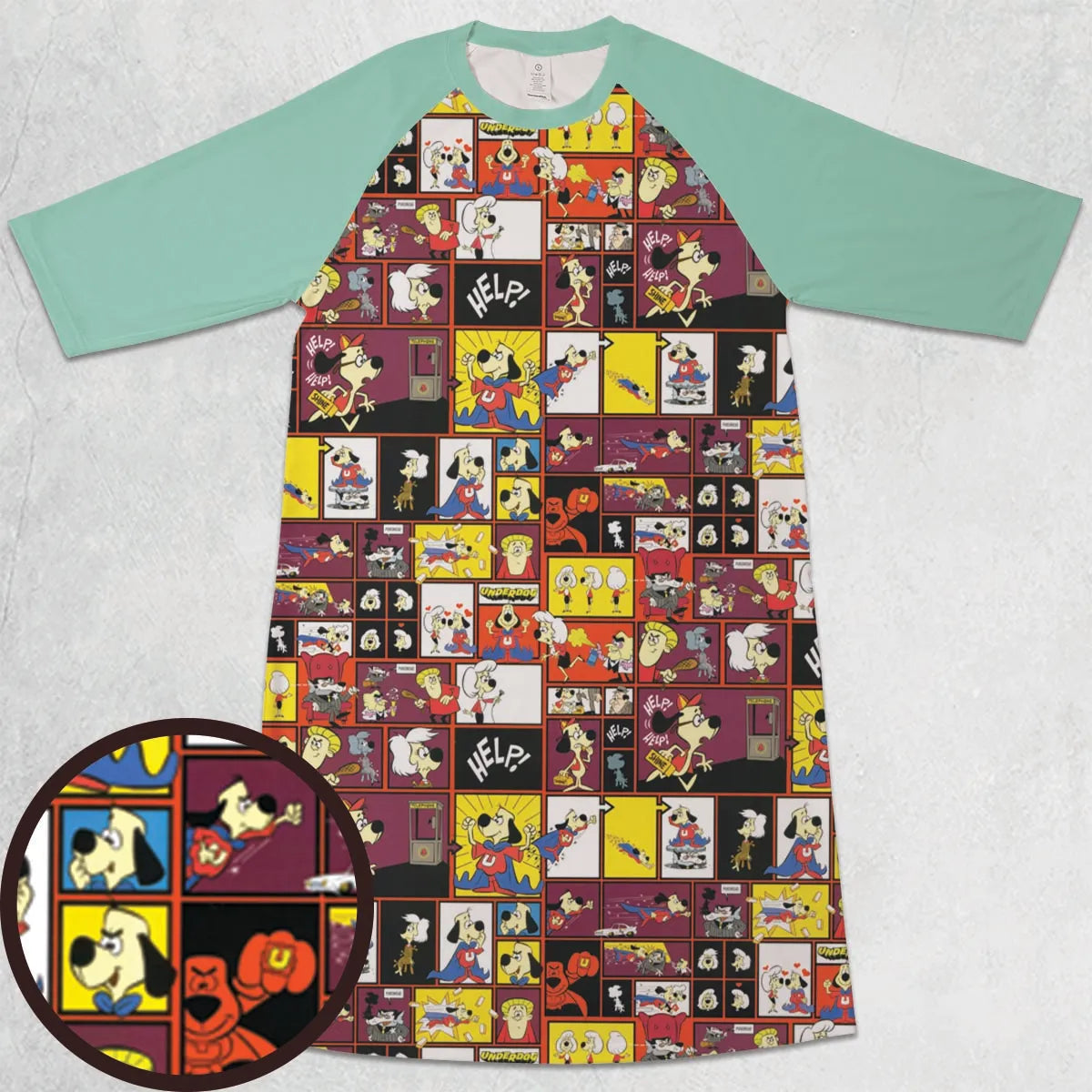 3/4 Sleeve Raglan Dress - YNG73VK7