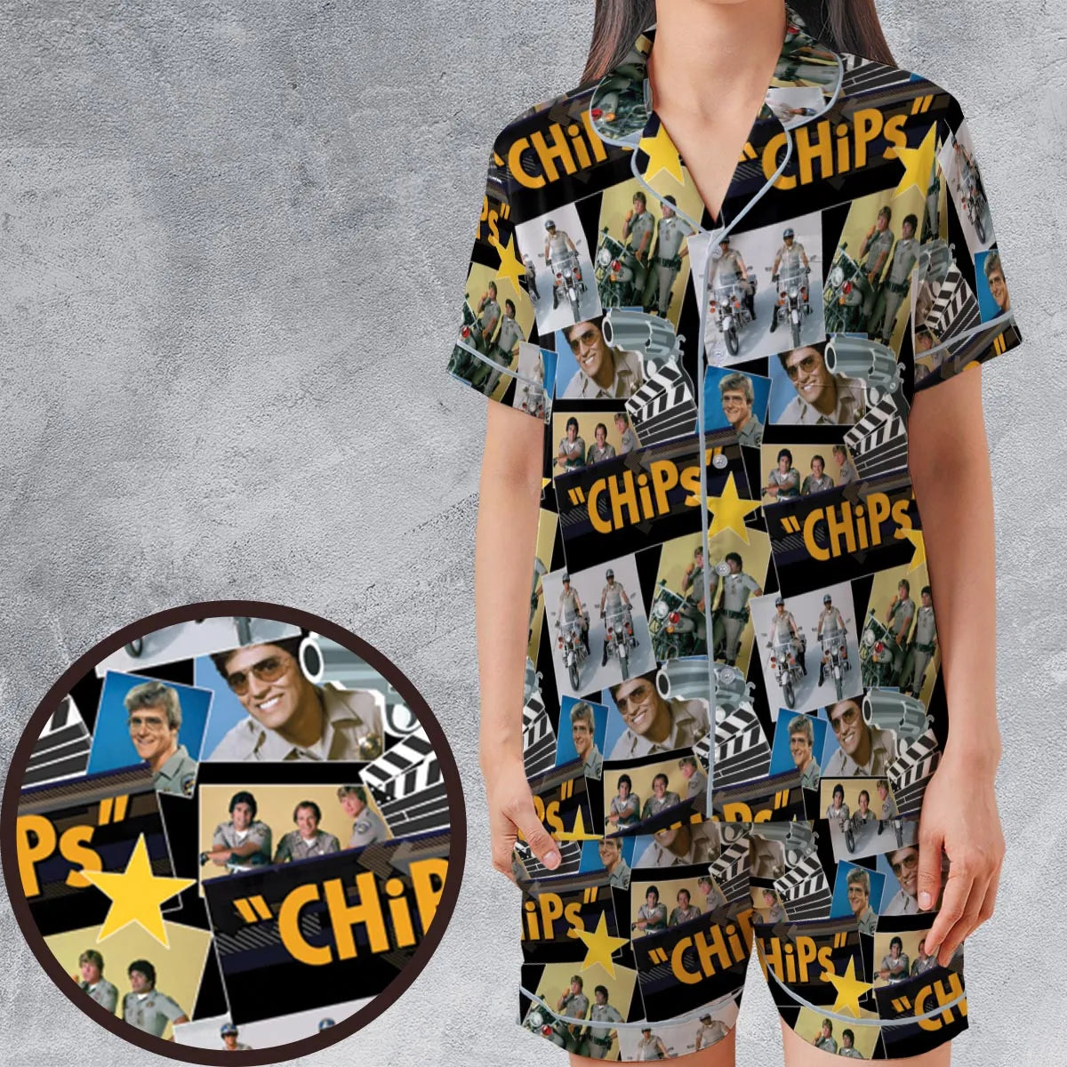 Satin Short-Sleeve Pajamas Set - VM9RRQLV