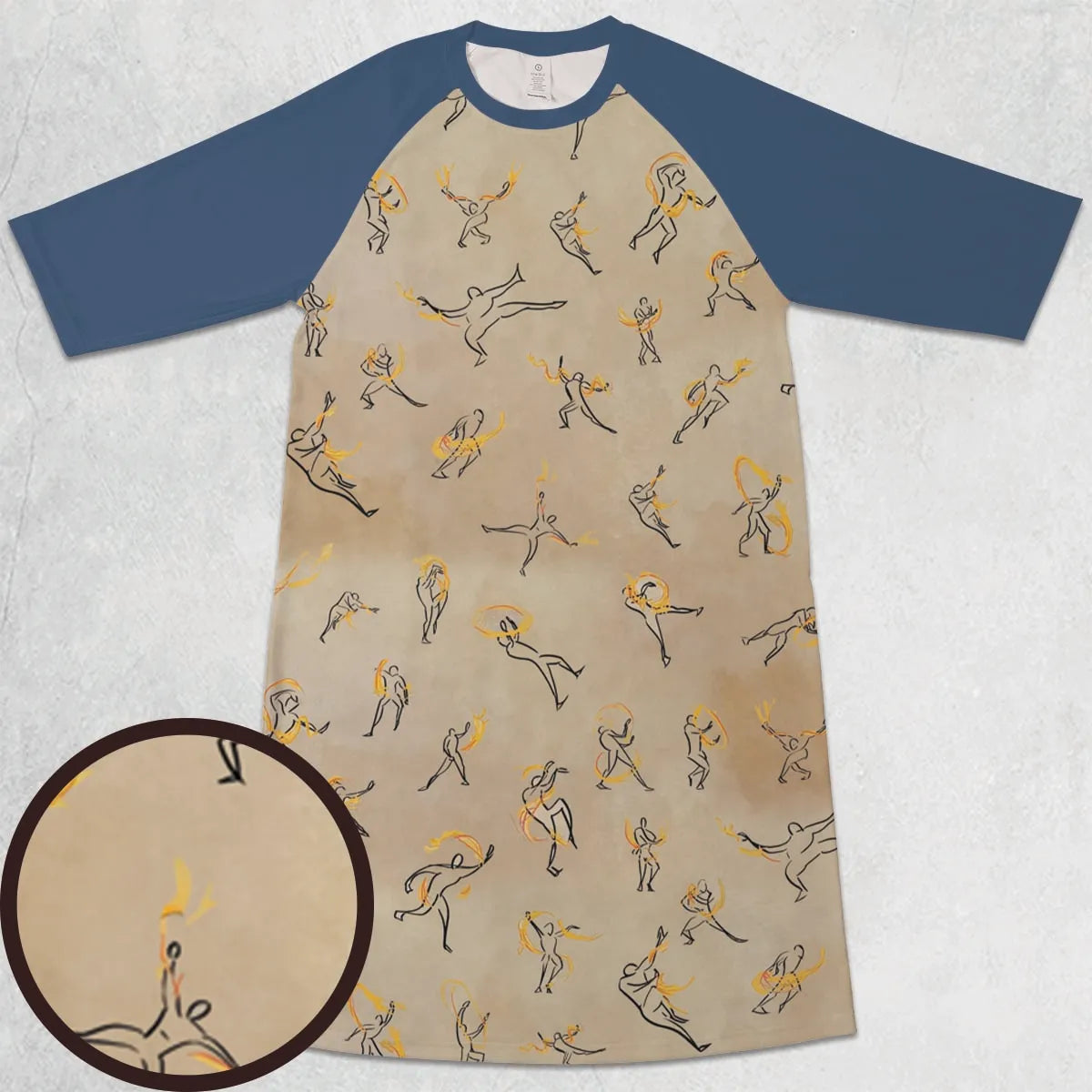 3/4 Sleeve Raglan Dress - RTZ83DCU