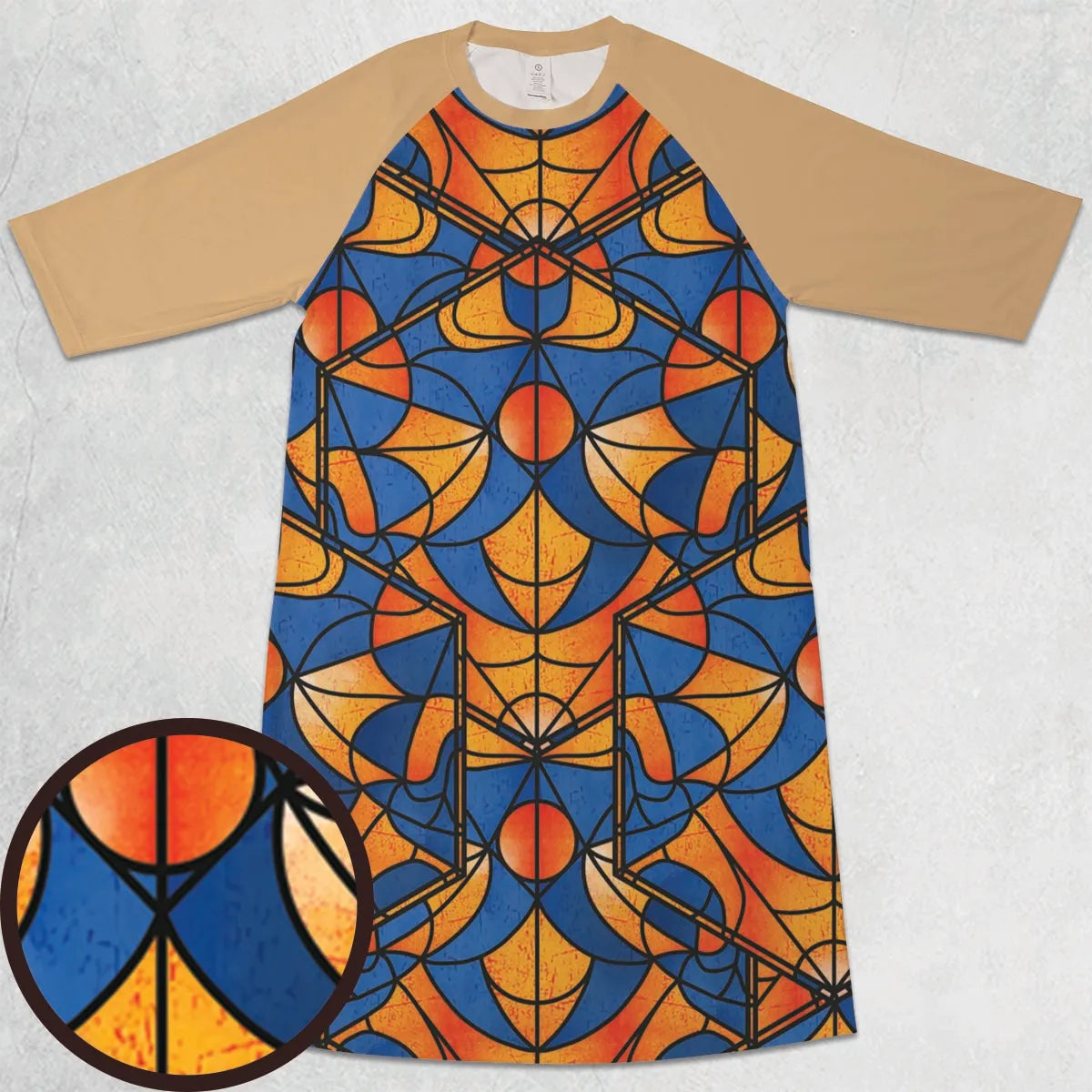 3/4 Sleeve Raglan Dress - TCJLYQC2