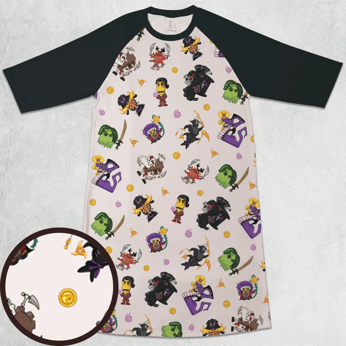 3/4 Sleeve Raglan Dress - ULWLRBL5
