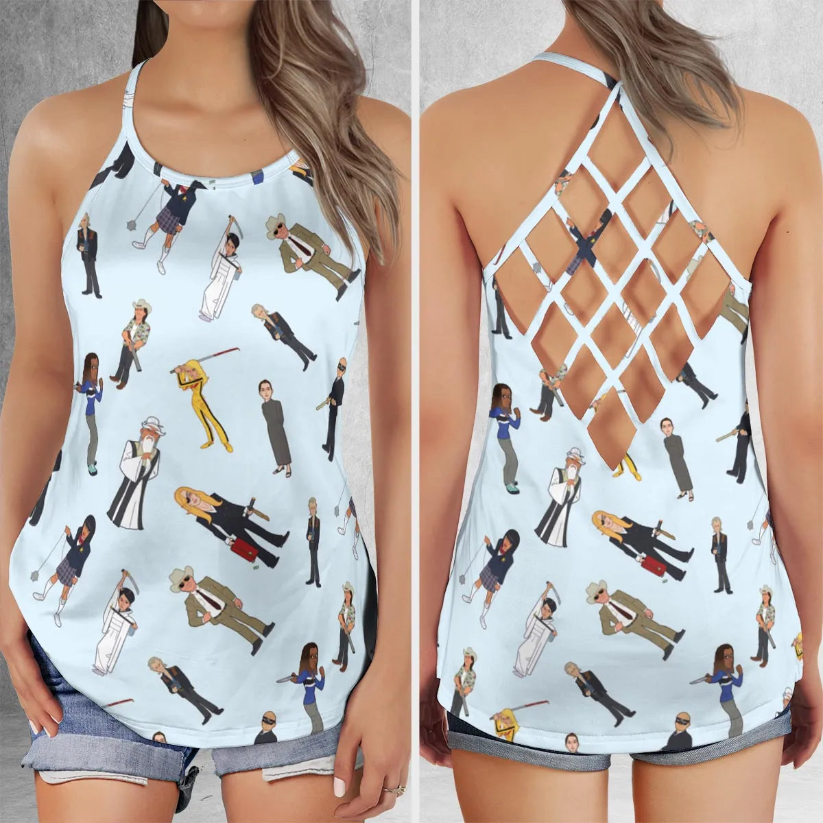 Criss Cross Tank Top - TSE8QTFD