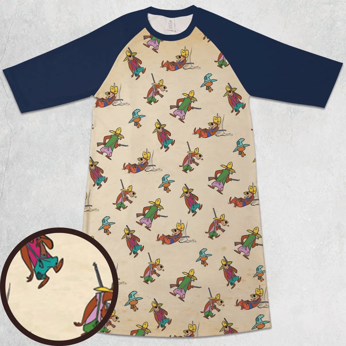 3/4 Sleeve Raglan Dress - 2B8JD9MJ