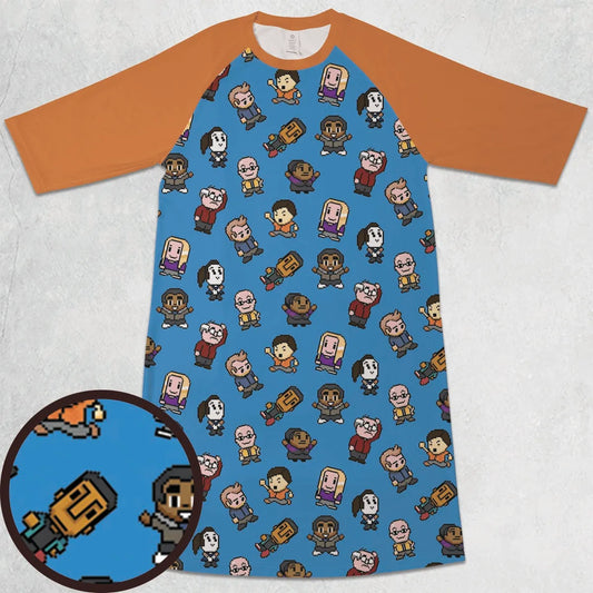 3/4 Sleeve Raglan Dress - XUFKSMBQ