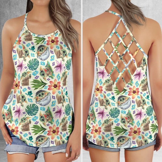 Criss Cross Tank Top - 8NJR496G -  - 1