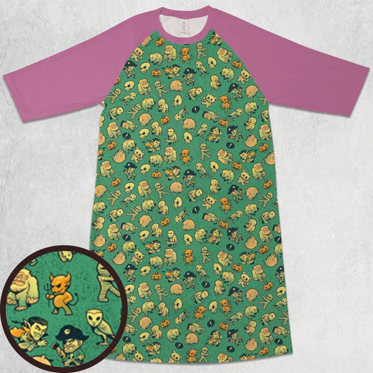 3/4 Sleeve Raglan Dress - D9X5MSU3