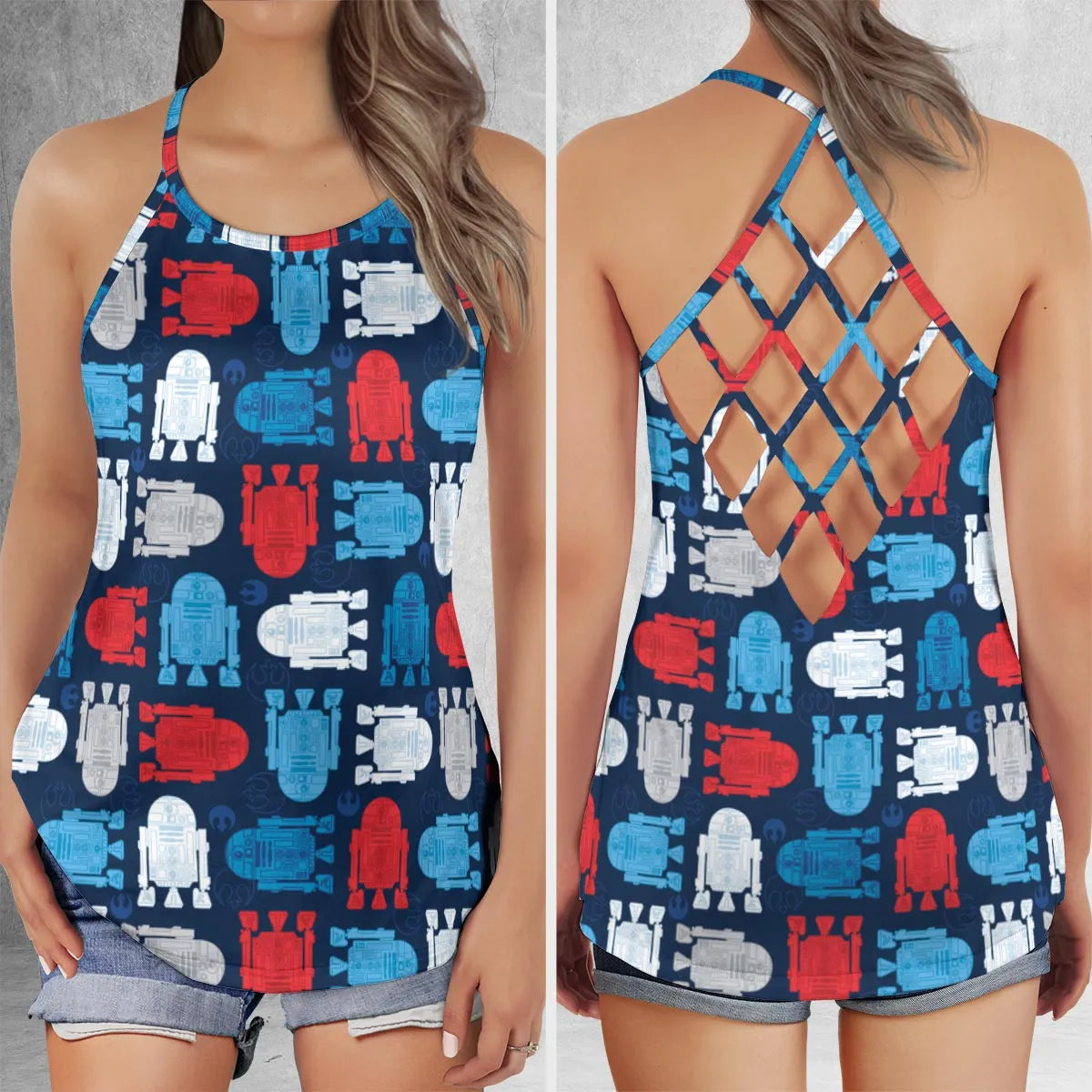 Criss Cross Tank Top - RR249TG9