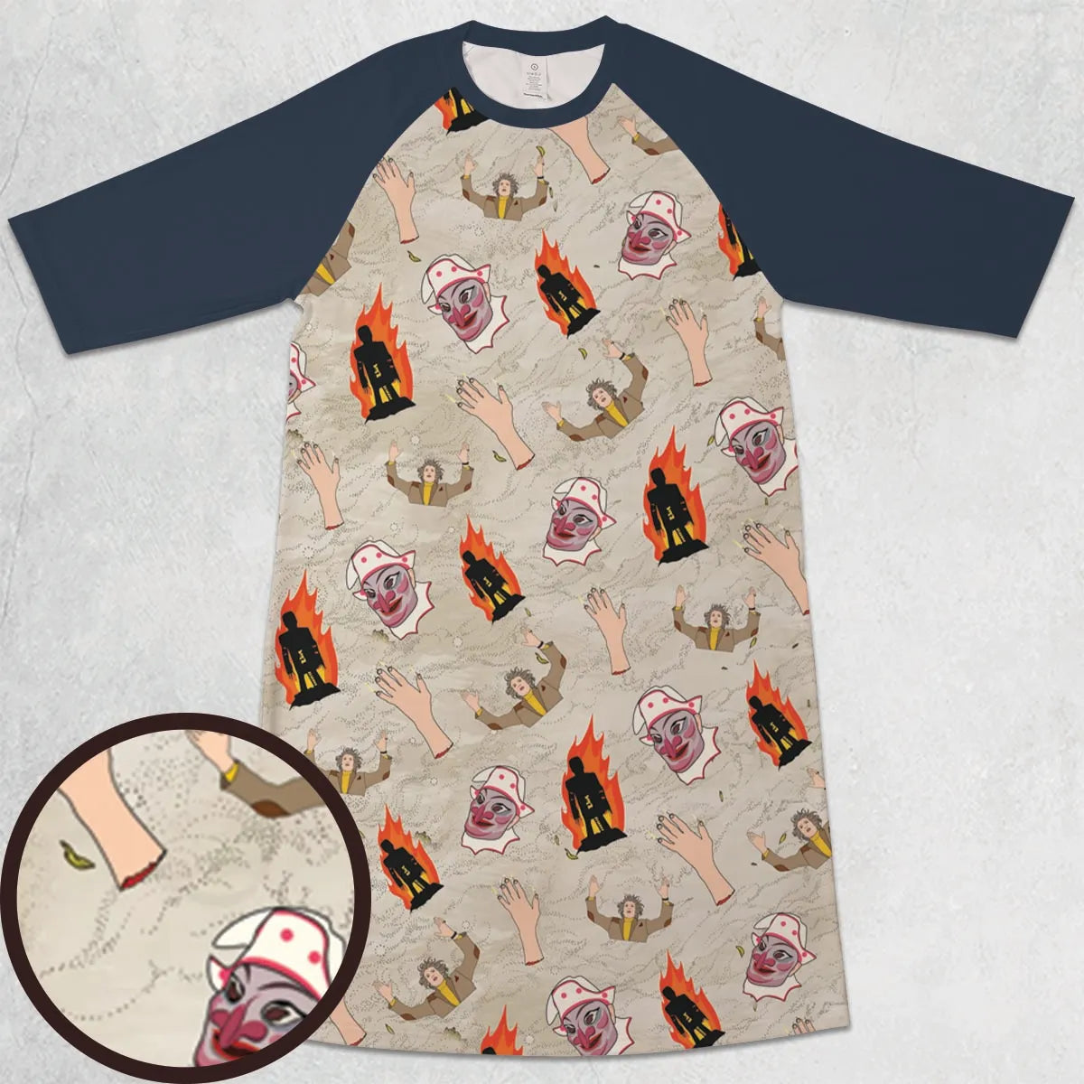 3/4 Sleeve Raglan Dress - 6QTPX1ZT