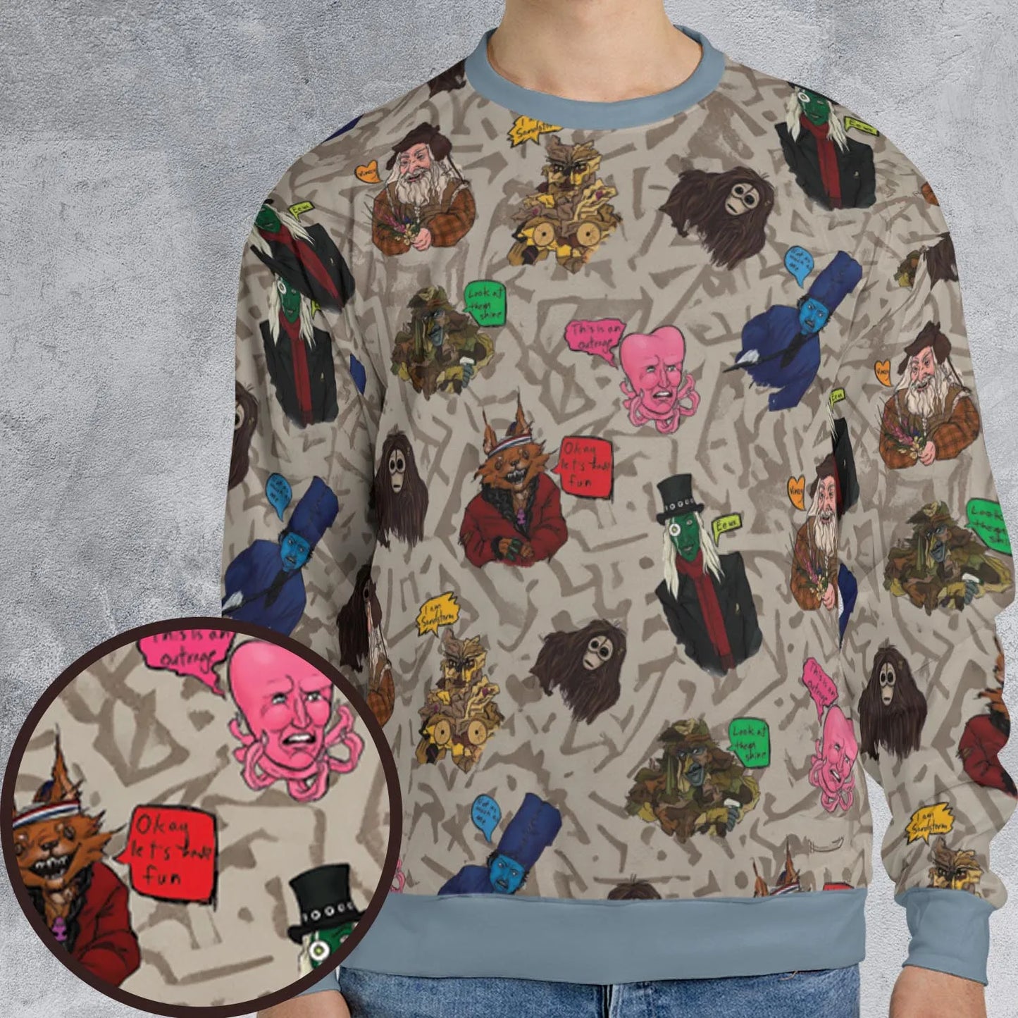All-over Print Sweatshirt - 2KSK9T69