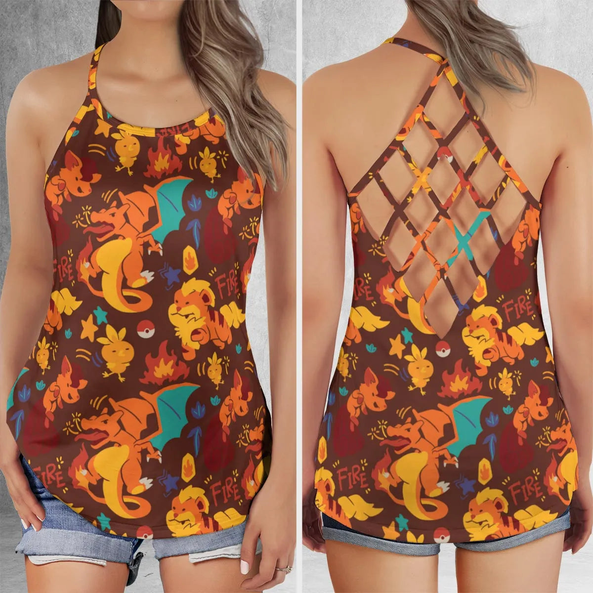 Criss Cross Tank Top - SMUY3D92