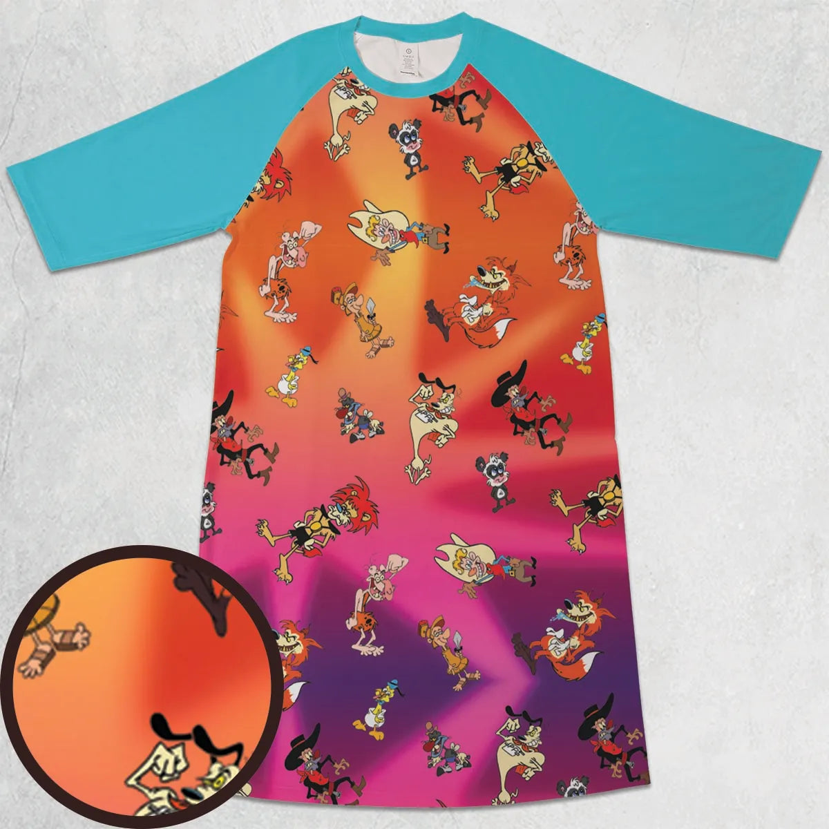 3/4 Sleeve Raglan Dress - KND3CR3D