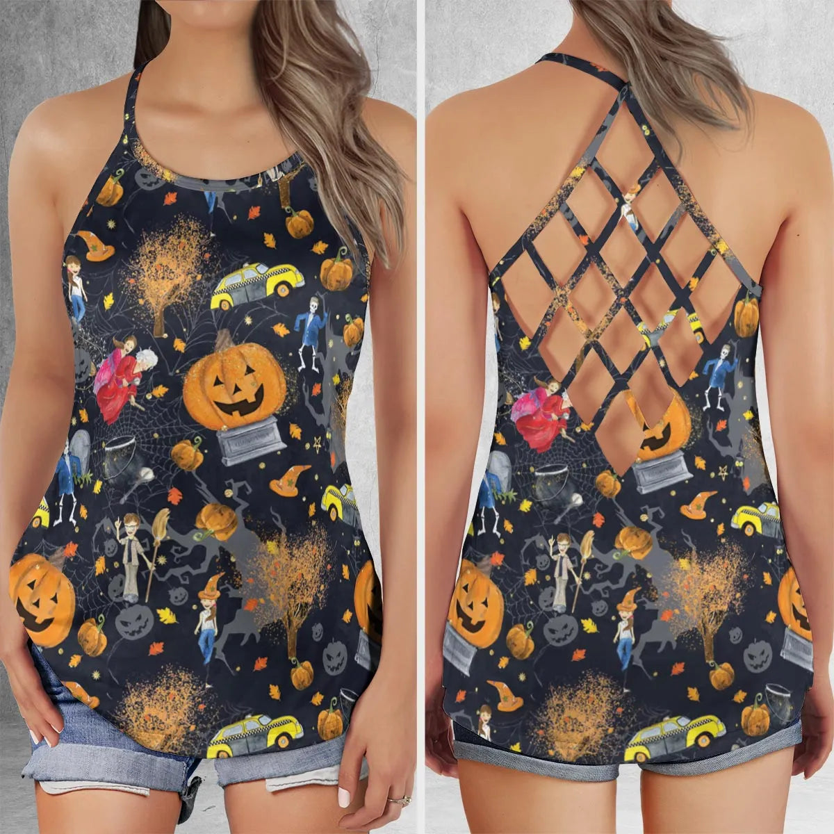 Criss Cross Tank Top - 7KZR846F