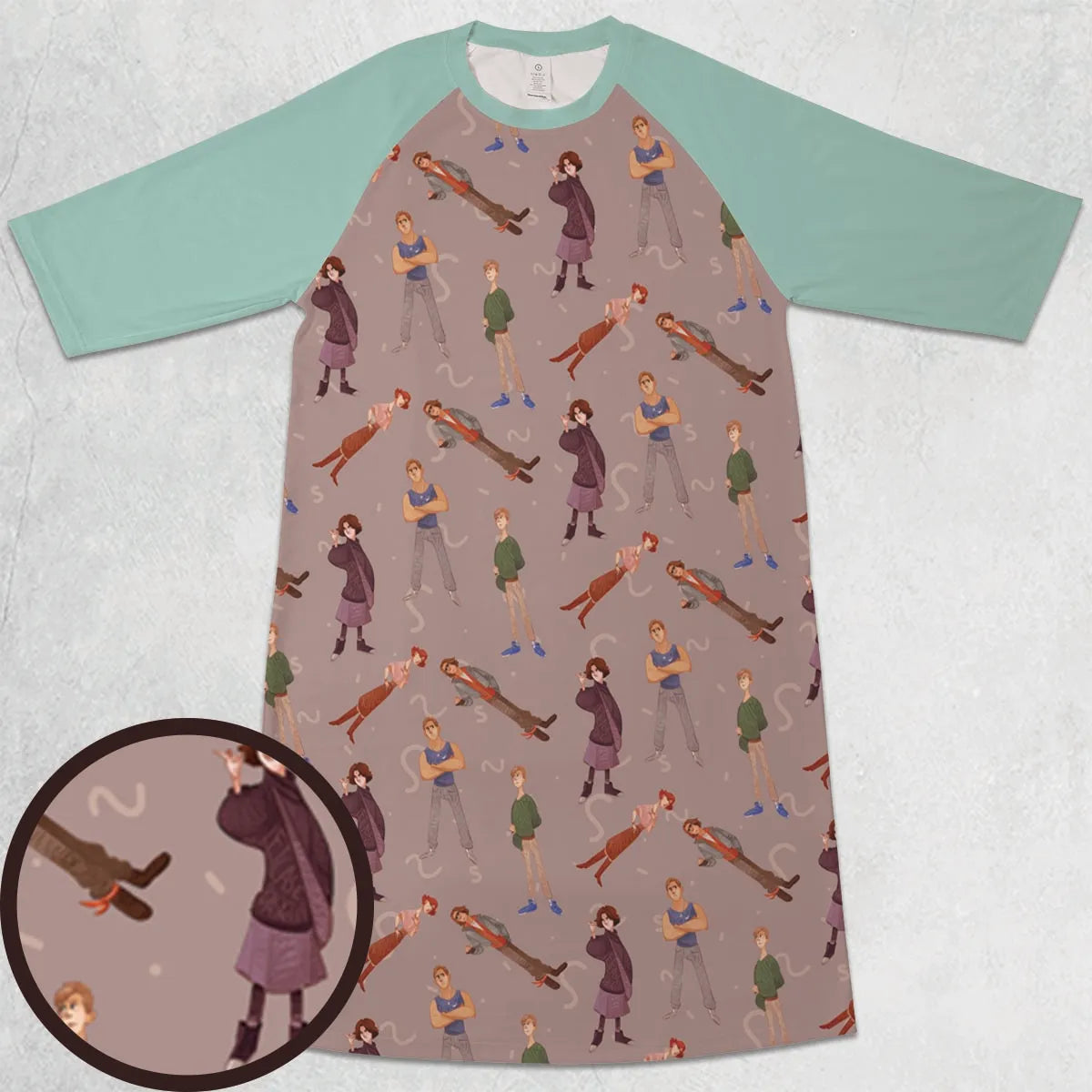3/4 Sleeve Raglan Dress - LG9ZXSW2