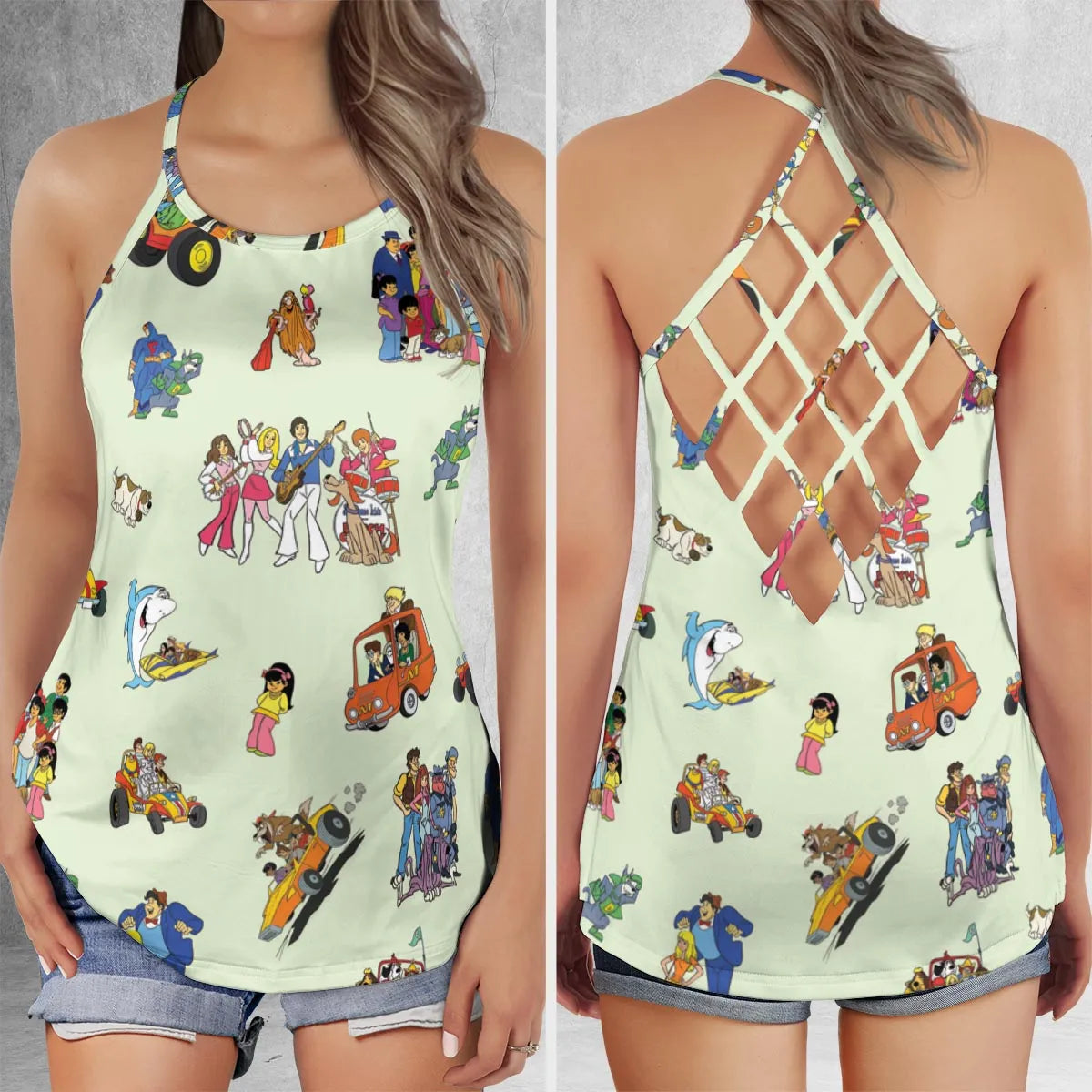 Criss Cross Tank Top - PYPNPD1B