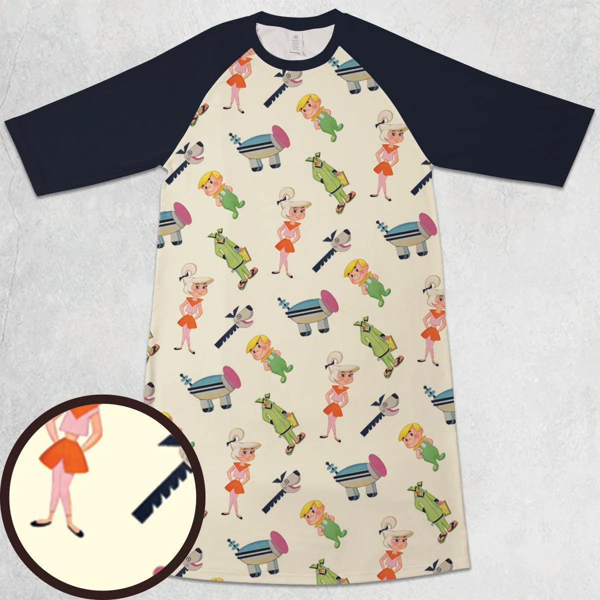 3/4 Sleeve Raglan Dress - CTB2JVL4