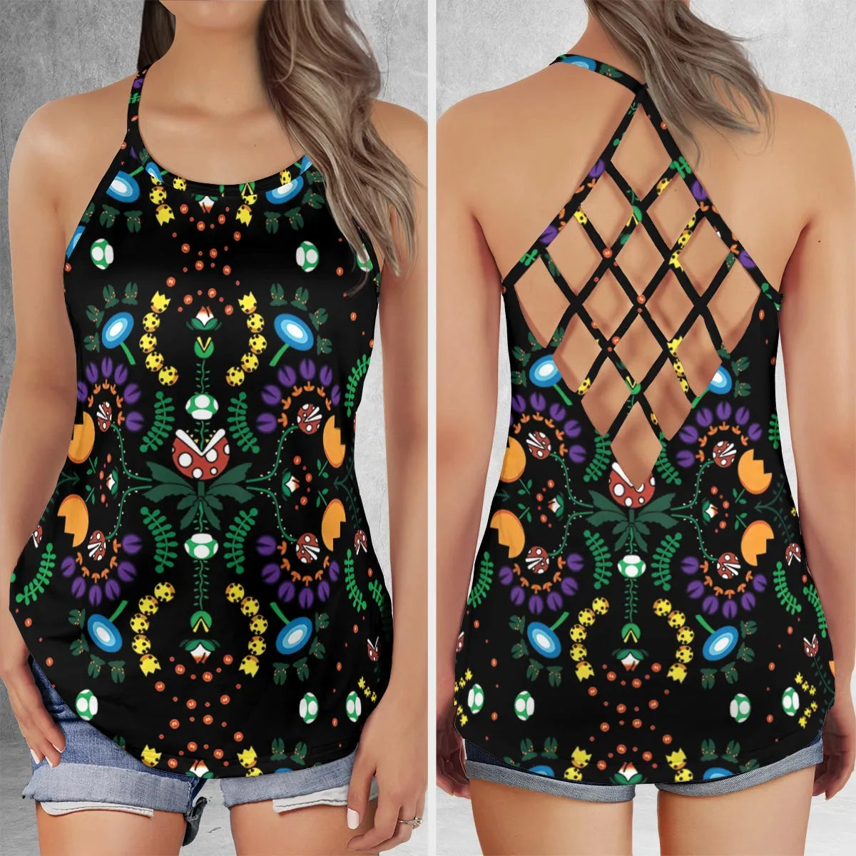 Criss Cross Tank Top - E5X4LFJM