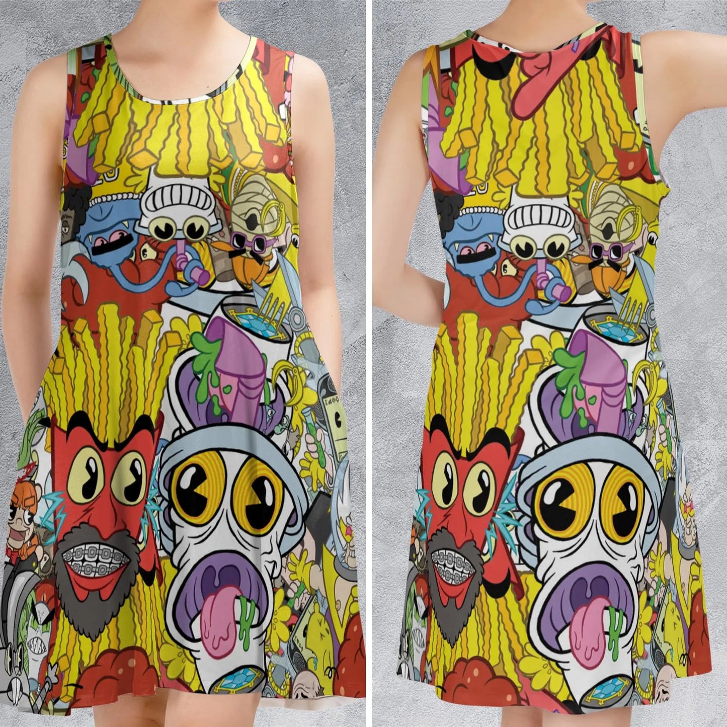 Sleeveless Dress - HAPHUXWU