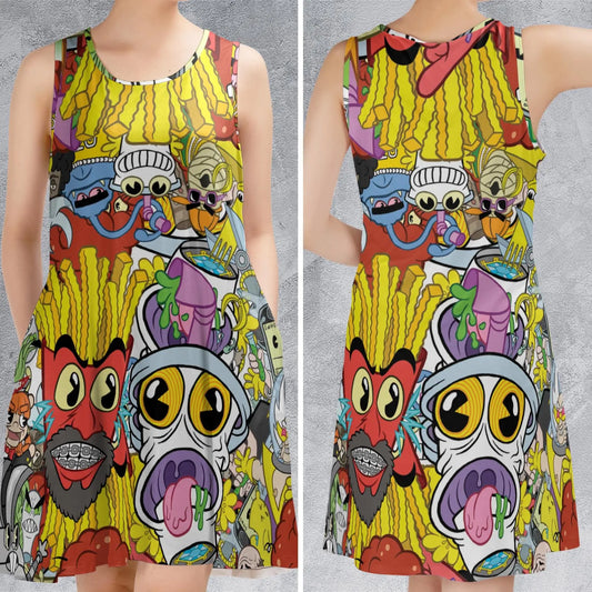Sleeveless Dress - HAPHUXWU