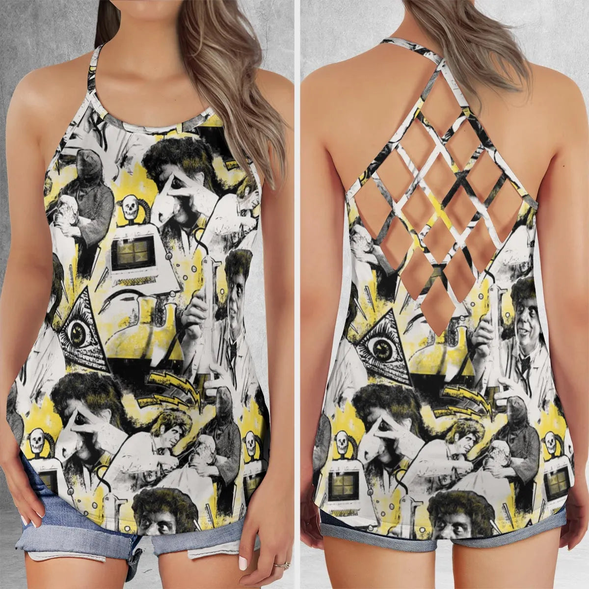 Criss Cross Tank Top - V3TX8NEV