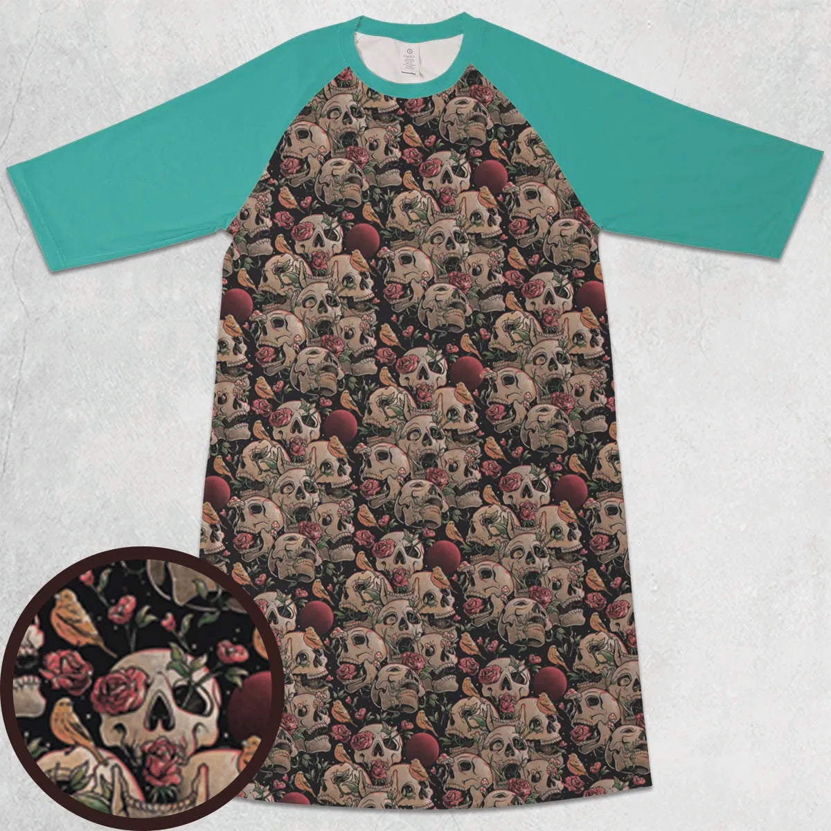 3/4 Sleeve Raglan Dress - CCUTUXHS