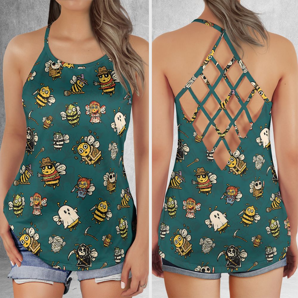 Criss Cross Tank Top - FF1UM6KQ -  - 1