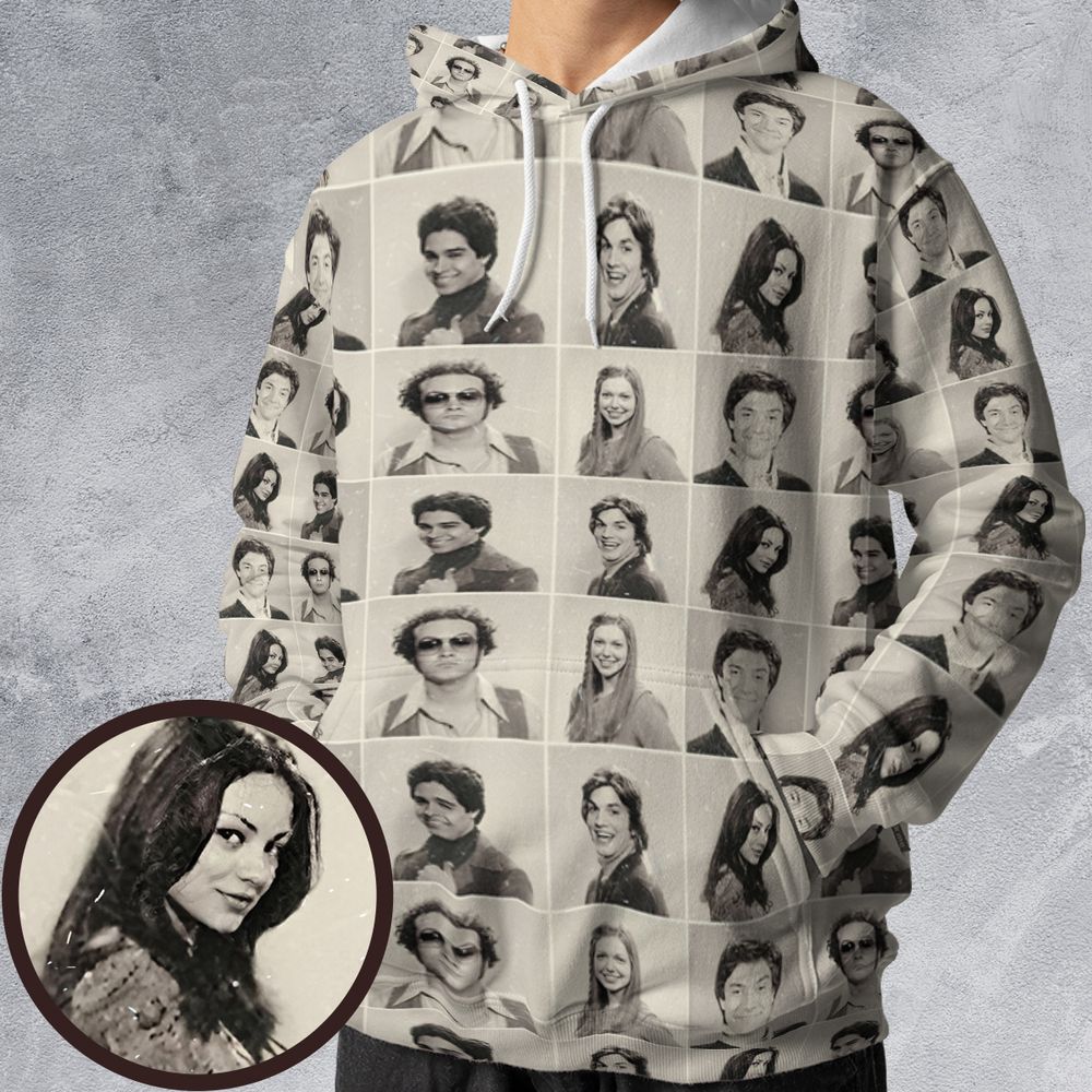 All-over Print Hoodie - 6TP7J8H7 -  - 1