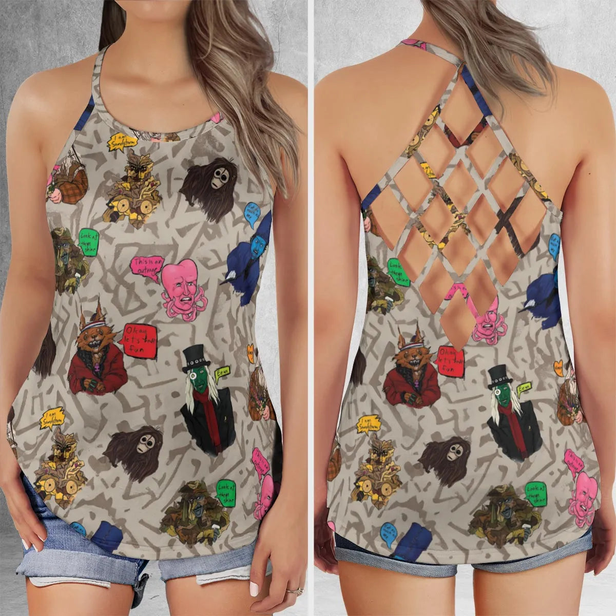 Criss Cross Tank Top - 8NBANHFN