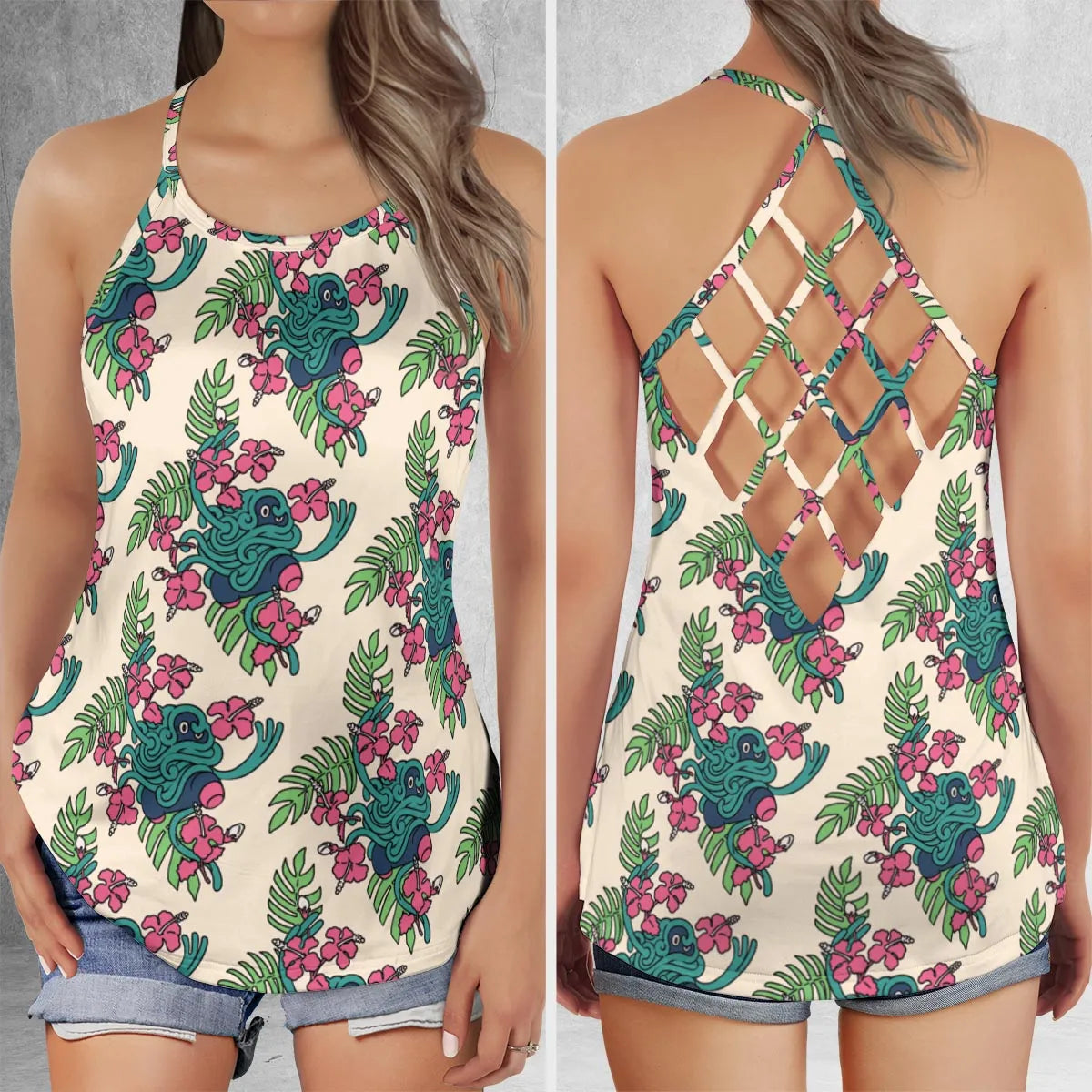 Criss Cross Tank Top - 7SFVRXQH