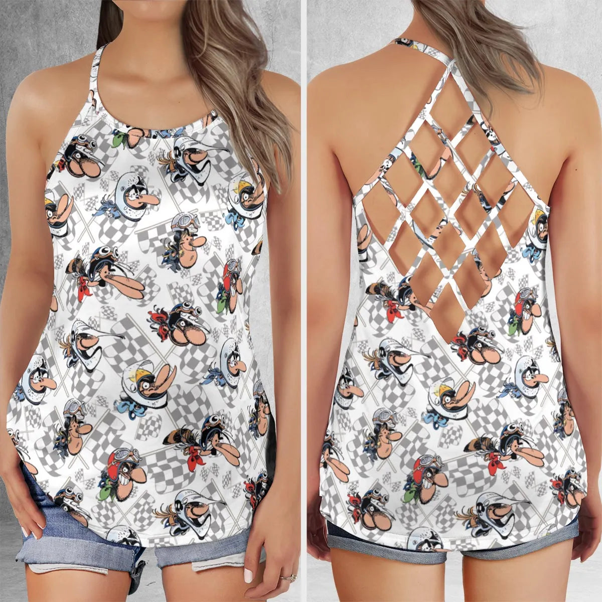 Criss Cross Tank Top - KMQQ2KNM