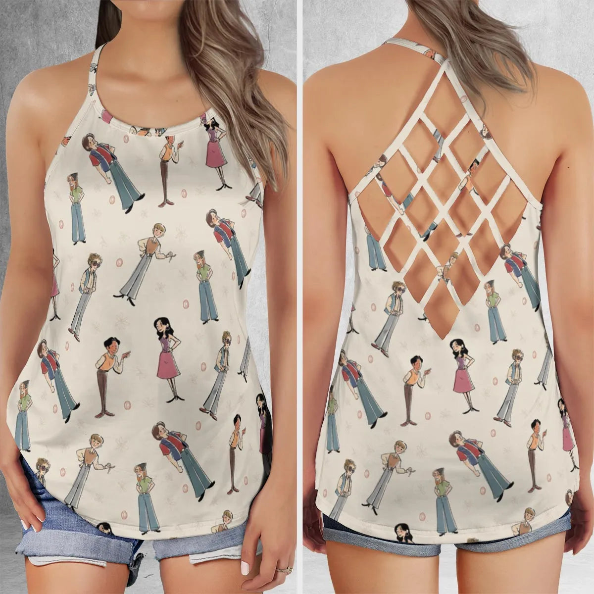 Criss Cross Tank Top - BDMQBZL9
