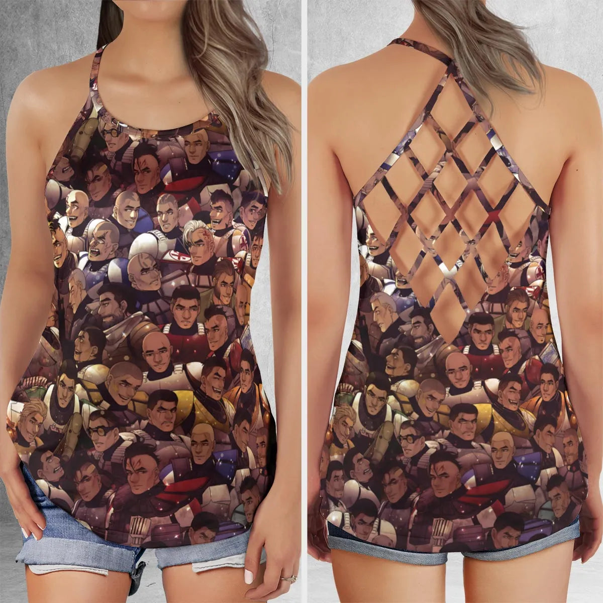 Criss Cross Tank Top - 3FVZ9XR5