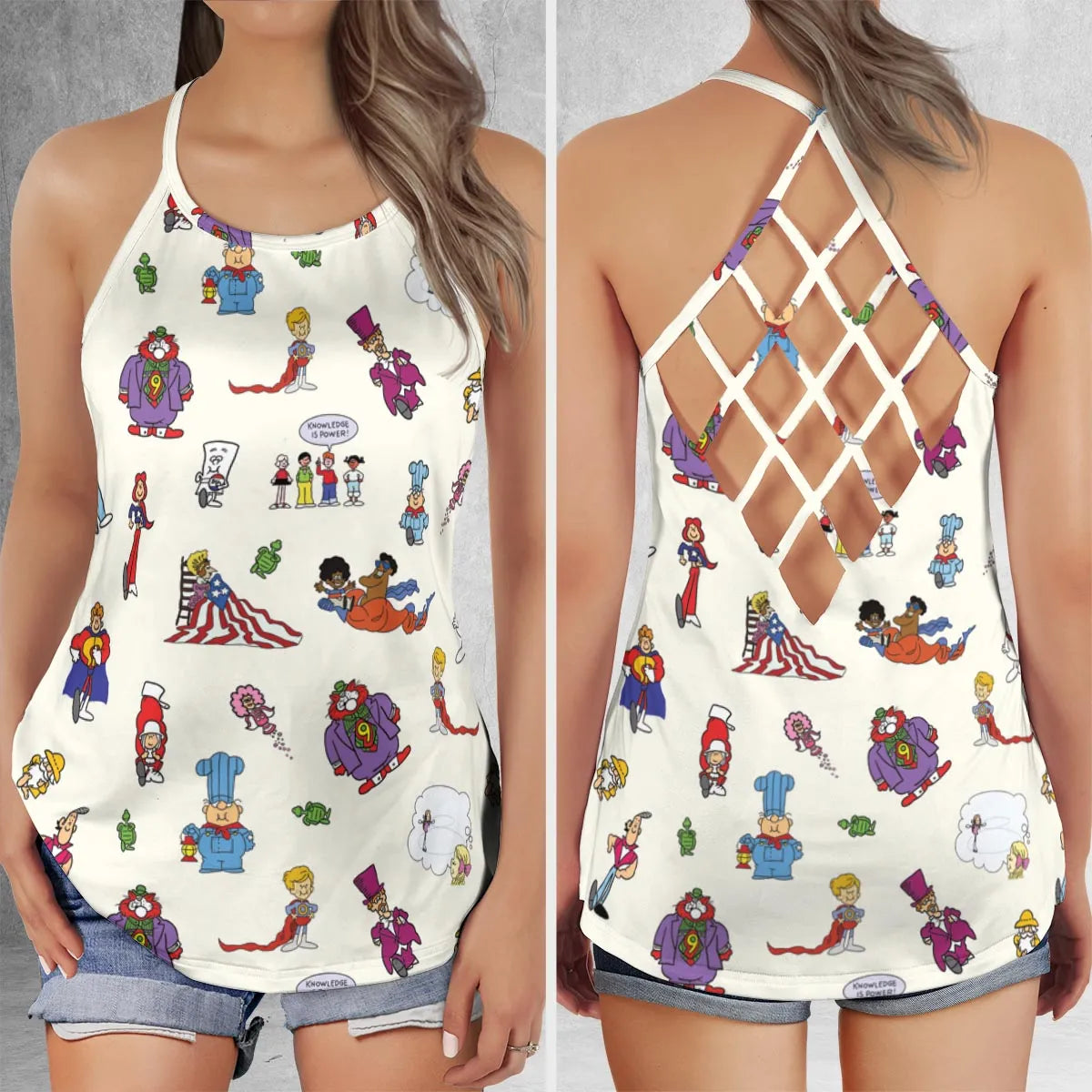 Criss Cross Tank Top - X1YEQRVU