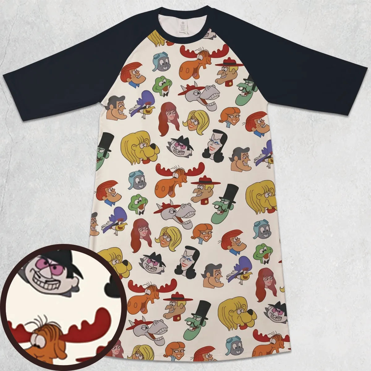 3/4 Sleeve Raglan Dress - RC7HZX3Y