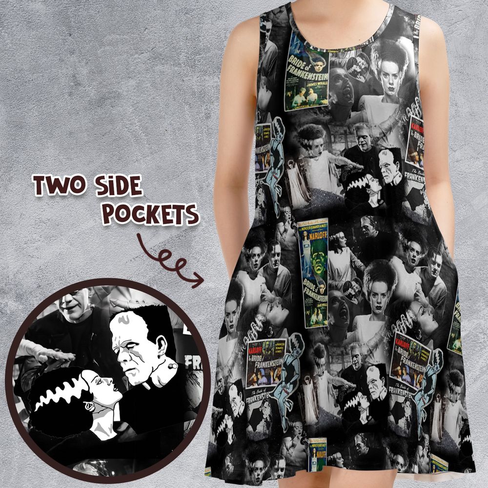 Sleeveless Dress - WDRU4PLN -  - 1