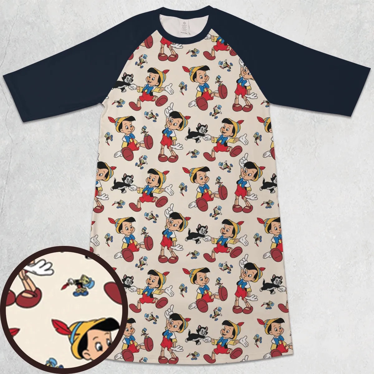 3/4 Sleeve Raglan Dress - TFKS1NGJ
