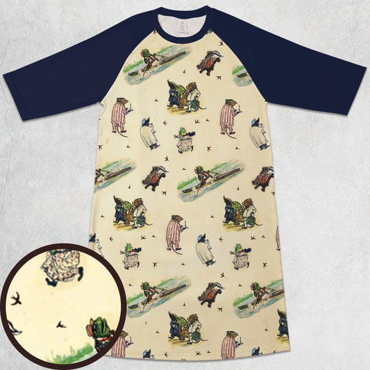 3/4 Sleeve Raglan Dress - YU4D7LRS